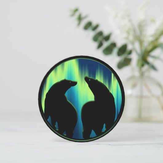 Beer Uitnodigingen Gepersonaliseerde Aurora Beren  (Staand voorkant)