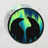 Beer Uitnodigingen Gepersonaliseerde Aurora Beren  (Voorkant / Achterkant)