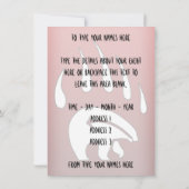 Beer Uitnodigingen Gepersonaliseerde Beren Kaart (Achterkant)