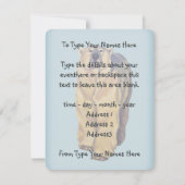 Beer Uitnodigingen Gepersonaliseerde Polaire Beren (Achterkant)