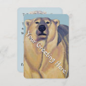 Beer Uitnodigingen Gepersonaliseerde Polaire Beren (Voorkant / Achterkant)