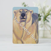 Beer Uitnodigingen Gepersonaliseerde Polaire Beren (Staand voorkant)