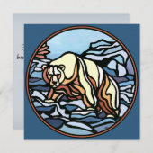 Beer Uitnodigingen Gepersonaliseerde Polaire Beren (Voorkant / Achterkant)