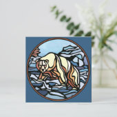 Beer Uitnodigingen Gepersonaliseerde Polaire Beren (Staand voorkant)