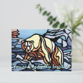 Beer Uitnodigingen Gepersonaliseerde Polaire Beren (Staand voorkant)