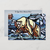 Beer Uitnodigingen Gepersonaliseerde Polaire Beren (Voorkant / Achterkant)