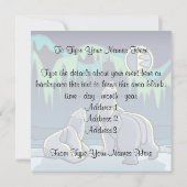 Beer Uitnodigingen Gepersonaliseerde Polaire Beren (Achterkant)