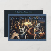 Beer-uitnodigingen personaliseren dansende Beer Ar Kaart (Voorkant / Achterkant)