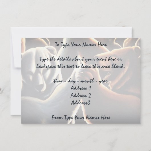 Beer-uitnodigingen personaliseren dansende Beer Ar Kaart (Achterkant)