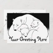 Beer Uitnodigingen Speciaal Polair Beer Kaart (Voorkant / Achterkant)