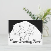 Beer Uitnodigingen Speciaal Polair Beer Kaart (Staand voorkant)