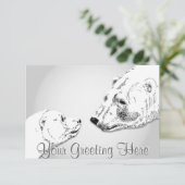 Beer Uitnodigingen Speciaal Polair Beer Kaart (Staand voorkant)