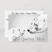 Beer Uitnodigingen Speciaal Polair Beer Kaart (Voorkant / Achterkant)