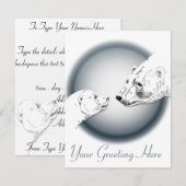 Beer Uitnodigingen Speciaal Polair Beer Kaart (Voorkant / Achterkant)