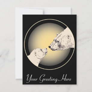 Beer Uitnodigingen Speciaal Polair Beer Kaart