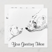 Beer Uitnodigingen Speciaal Polair Beer Kaart (Voorkant / Achterkant)