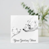 Beer Uitnodigingen Speciaal Polair Beer Kaart (Staand voorkant)