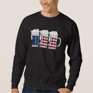 Beer USA Vlag Amerika Drink Amerikaanse Mannen Vro Trui
