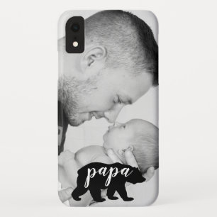Beer vader en kind foto's zwart/wit papier Case-Mate iPhone case