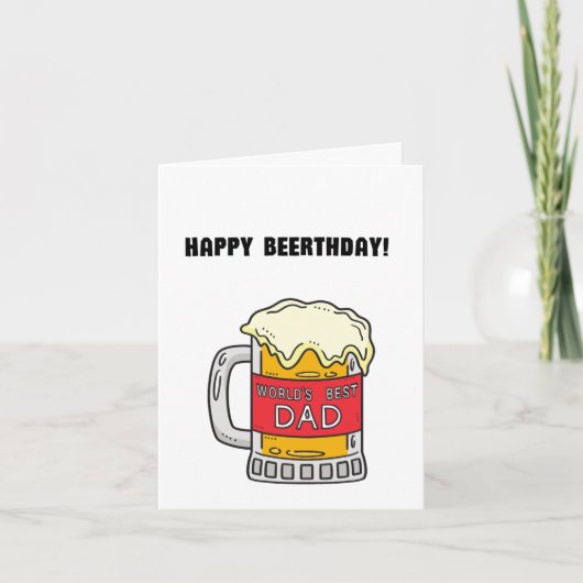 Beer Vader Puns Grappige Verjaardag Kaart (Voorkant)