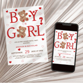 beer & valentijn Hearts Genderonthulling Kaart