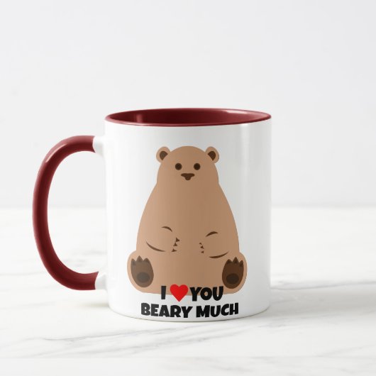 Beer Valentijn Mok - I Love You Beary Much Gift (Links)