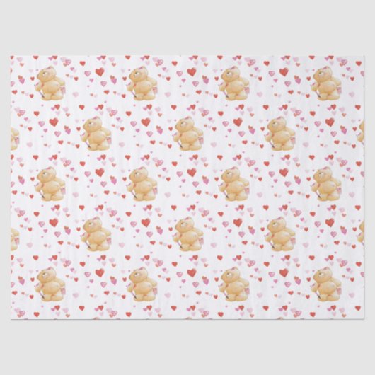 Beer Valentijnsdag tissue papier (Voorkant)