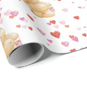 Beer Valentijnsdag — Verpakkingspapier Cadeaupapier (Rol Hoek)