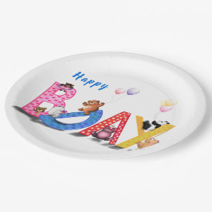 Beer van Baby van Birthday Paper Borden Papieren Bordje