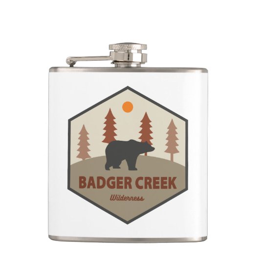Beer van Badger Creek Wilderness Oregon Heupfles (Voorkant)