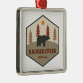 Beer van Badger Creek Wilderness Oregon Metalen Ornament (Rechts)