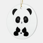 Beer van Black en White Panda Keramisch Ornament (Links)