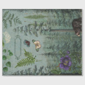 Beer van bossen in het wild, vlindervlinder cadeaupapier (Vlak)