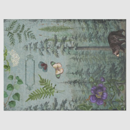 Beer van bossen in het wild, vlindervlinder tissuepapier (Voorkant)