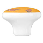 Beer van bruindansballerina keramische knop (Zijkant)