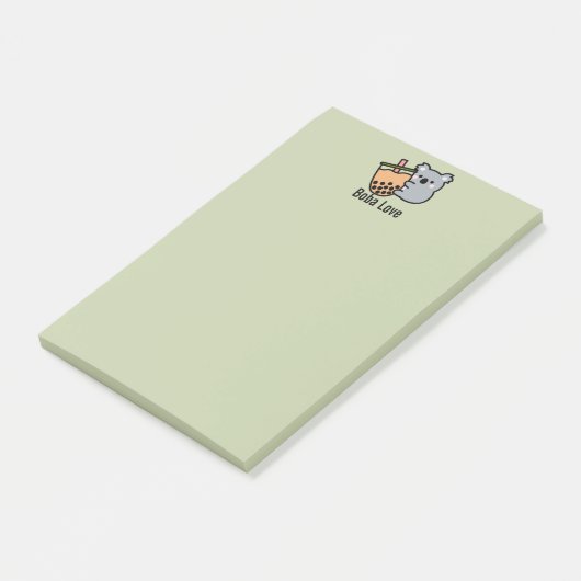 Beer van Bubble Tea en Koala Post-it® Notes (Schuin)