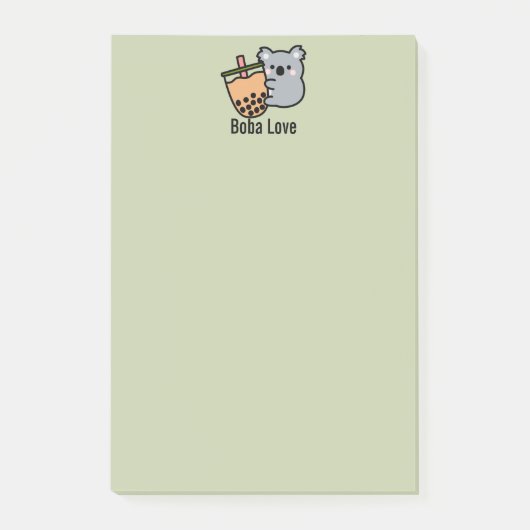 Beer van Bubble Tea en Koala Post-it® Notes (Voorkant)