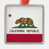 Beer van Californië: Cali Golden State Metalen Ornament (Voorkant)