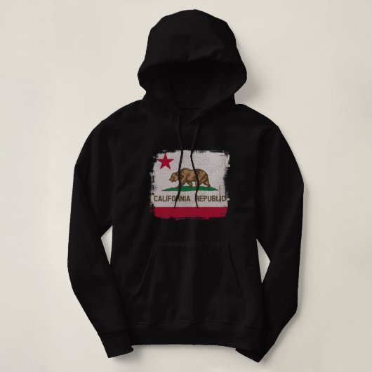 Beer van Californië, met vlag en verstrooid Souven Hoodie (Design voorkant)