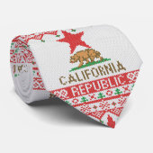 Beer van Californië op kerst Ugly Sweater Stropdas (Opgerold)