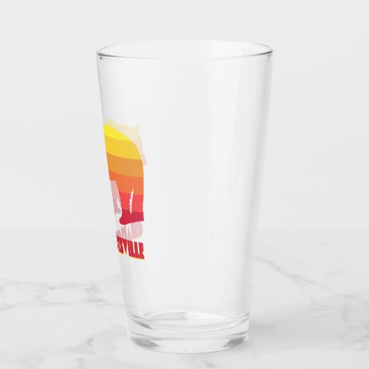 Beer van Charlottesville Virginia Rainbow Glas (Links)