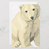 Beer van Cudly Polar Briefpapier (Voorkant / Achterkant)