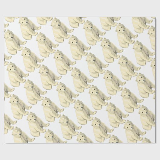Beer van Cudly Polar Cadeaupapier (Vlak)