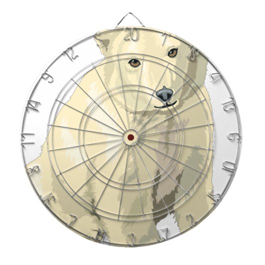 Beer van Cudly Polar Dartbord (Voorkant)