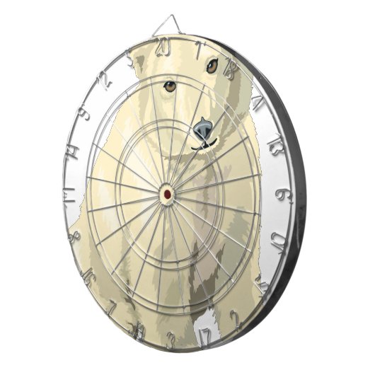 Beer van Cudly Polar Dartbord (Voorkant Rechts)