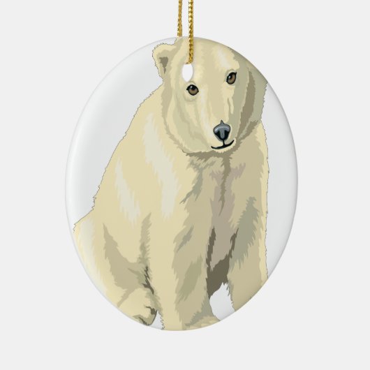 Beer van Cudly Polar Keramisch Ornament (Rechts)