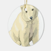 Beer van Cudly Polar Keramisch Ornament (Links)