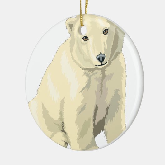 Beer van Cudly Polar Keramisch Ornament (Links)