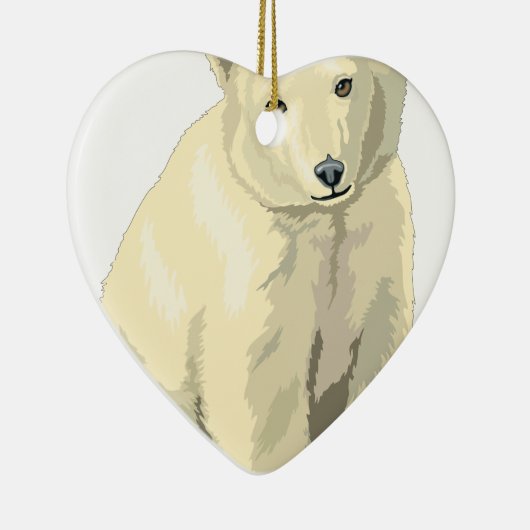 Beer van Cudly Polar Keramisch Ornament (Rechts)