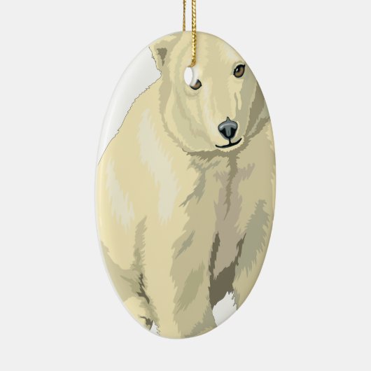 Beer van Cudly Polar Keramisch Ornament (Rechts)
